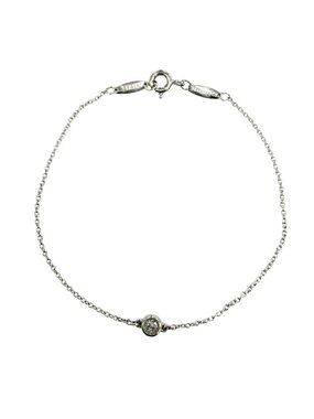 Tiffany & Co Elsa Peretti Diamond by the Yard Bracelet 925 Silver